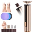 thumbnail image 6 of Electric Callus Remover for Feet, 2-in-1 Rechargeable Cordless Foot File and Nail Grinder with 3 Modes, USB-C Charge, 9 Sandpaper Discs, Rose Gold, 6 of 9