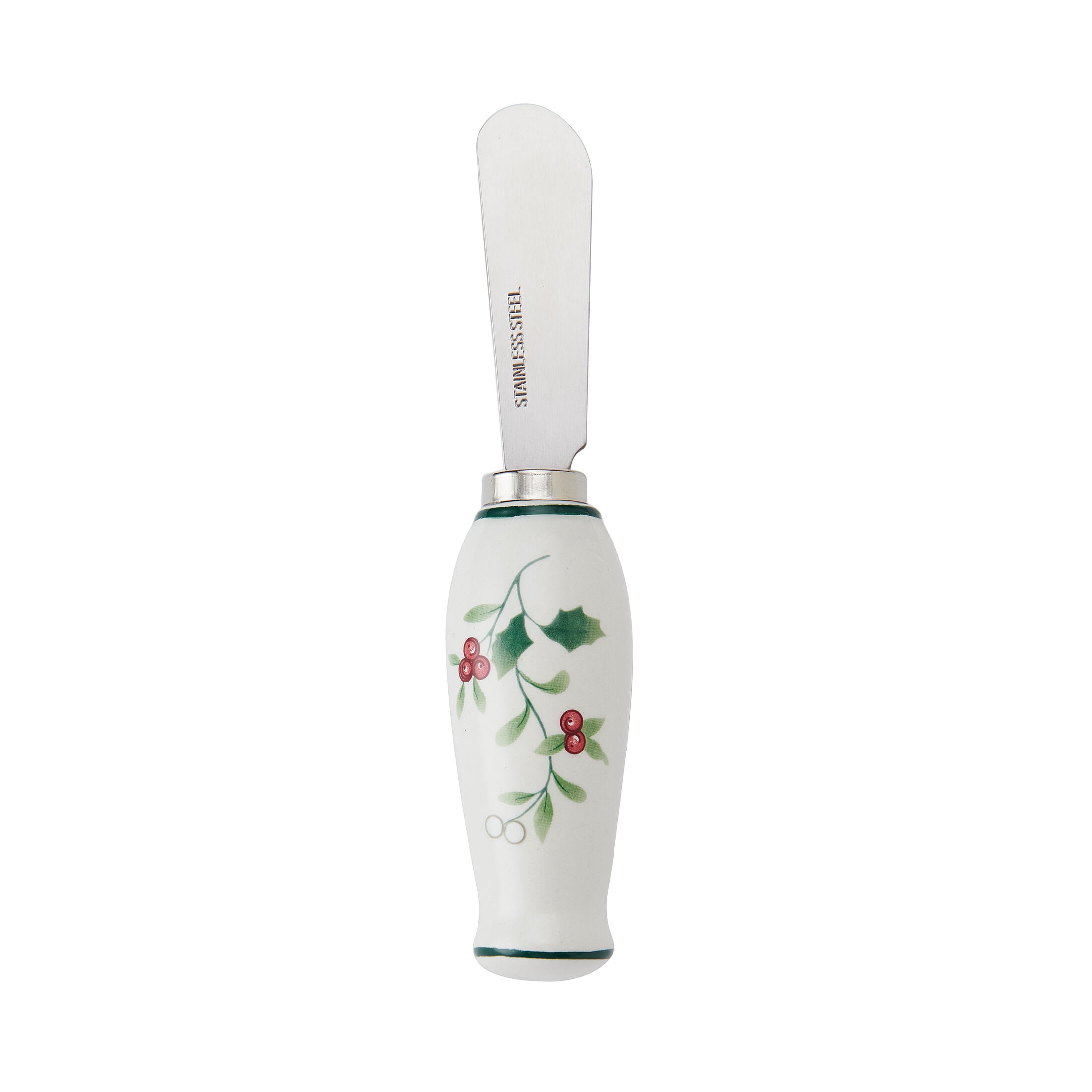 Pfaltzgraff Winterberry 6 in Dolomite Appetizer Plate with Spreader Cardinal Dolomite
