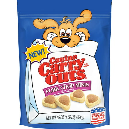 Canine Carry Outs Pork Chip Minis Dog Snacks, 25