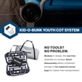 thumbnail image 4 of Disc-O-Bed Youth Double Kid-O-Bunk w/ 200 Pound Capacity & Carry Bags, Teal, 4 of 9