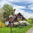 thumbnail image 4 of Zillywood Wind Spinners for Outdoor décor. Wind Spinner for Yard and Garden, Windmills for Garden Decorations. Pinwheels for Garden décor, Lawn Ornaments for Yard and Garden.(Brass), 4 of 6