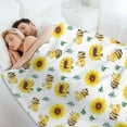 thumbnail image 4 of Bee Throw Blanket - Soft Flannel Bee Blankets for Girls Boys Kids Bee Lovers - Warm Bee Throw Blankets for All Season Lap, Chair, Sofa - 50"x40", 4 of 6