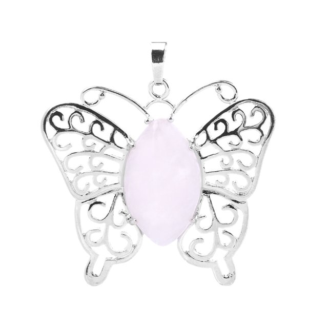 Pendentifs Forme Œil de Cheval Pierre Naturelle Quartz pour Femmes Collier Bijoux