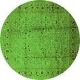 thumbnail image 1 of Ahgly Company Indoor Round Oriental Green Industrial Area Rugs, 7' Round, 1 of 4