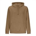 thumbnail image 6 of Lenago Plain Hoodies For Women, Sweatshirts Casual Long Sleeve Solid Color Women Hoodie, Fashionable Loose Women Hoodies Pullover,Hooded Sweatshirt With Front Pocket Lightweight Tops & Blouses US4-12, 6 of 6