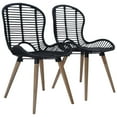 thumbnail image 1 of vidaXL Chaises de Salle à Manger 2 Pcs Noir Rotin Naturel, 1 of 5