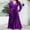 A# Purple, variant on Womens Plus Size Long Party Evening Dresses Bubble Long Sleeve Prom Dress Fashion Elegant Satin Solid House Dress Trendy Surplice V Neck Bandage High Waist Swing Ball Gown Smocked Gold 12
