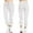 White, variant on Women's Elastic Waist Pencil Pants - Solid Color Casual with Side String Pockets, White Size M