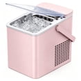 thumbnail image 3 of SIMZLIFE Portable Countertop Ice Maker Machine, 26 lbs Ice Per Day, 9 Bullet Ice Cubes Ready in 6 Minutes, Small & Large Ice Sizes, Self-Cleaning, 1.1L Water Tank, Ice Scoop & Basket, Pink, 3 of 12