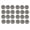 Grey, variant on 6 Pack 2" Black Round Plastic Louver Soffit Air Vent