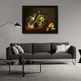 thumbnail image 3 of Henri Fantin-Latour 24x19 Black Modern Wood Framed Wall Art Titled - Still Life with Pansies, 3 of 6