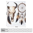 thumbnail image 4 of nygtbtfer Bull Skull Throw Blanket Fleece Blanket,Ethnic Tribe Blanke Blanket, Decor White, 4 of 6