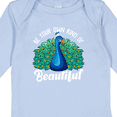 thumbnail image 4 of Inktastic Peacock Girls Long Sleeve Baby Bodysuit, 4 of 5