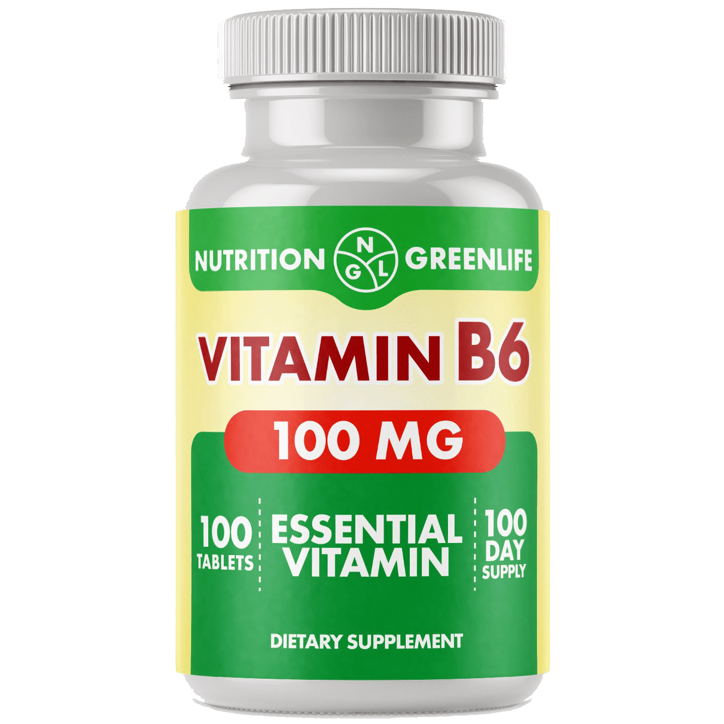 NGL Vitamin B6 (Pyridoxine HCl) 100mg, 100 Servings