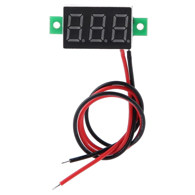 Voltímetro de dos cables, voltímetro digital de 0,36 pulgadas, dos voltímetros digitales, medidor de voltaje de aspecto llamativo