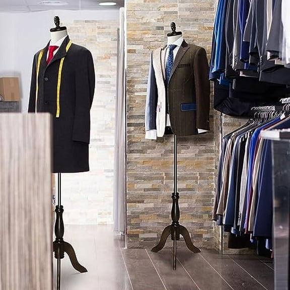 Bonnlo Male Dress Form, Male Mannequin with Wooden Tripod Stand, Adjustable Height Torso Body for and Display and Sewing (Cotton)