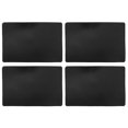 thumbnail image 3 of 4 manteles individuales resistentes al calor, manteles individuales de cuero artificial, impermeables, antideslizantes, lavables para cocina, color negro, 3 of 5
