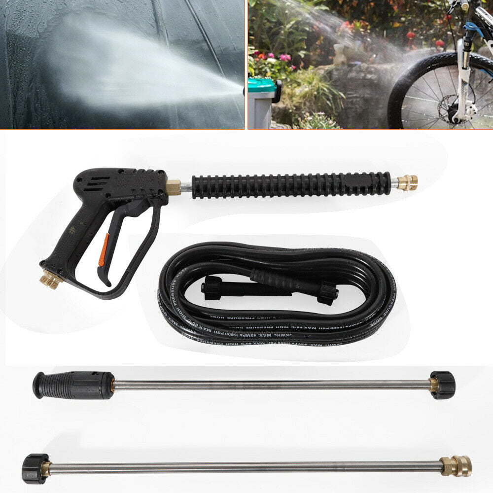 3000PSI High Pressure Car Power Washer Spray Gun Cleaner Hose Wand Nozzle Tips 