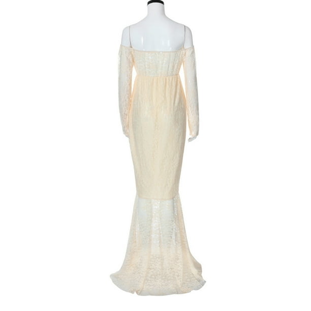 Juebong Maternity Dress Lace Long Sleeve Maternity Maxi Dress for Baby  Shower Maternity Photoshoot V-neck Net Yarn Lace Maternity Solid Color  Floor Length Mermaid Dresses - Walmart Business Supplies