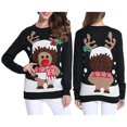 thumbnail image 5 of Chandail de Noël pour Femmes Motif Renne Amusant Tricoté Manches Longues Col Classique, 5 of 5