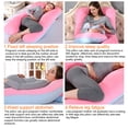 thumbnail image 5 of Topchances Pregnancy Pillow with Soft Jersey Cover - U Shaped for Pregnant Women, 5 of 11