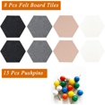 thumbnail image 2 of czcpp-8Pcs Hexagon Felt Cork Board Tiles, Self Adhesive DIY Bulletin Board Pin Board for Office School Home Wall Decor Stickers Memos Photos Display (Camel & Grey), 2 of 4