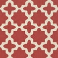 thumbnail image 6 of SAFAVIEH Courtyard Amanda Geometric Indoor/Outdoor Area Rug, 7'10" x 7'10" Round, Red/Bone, 6 of 7