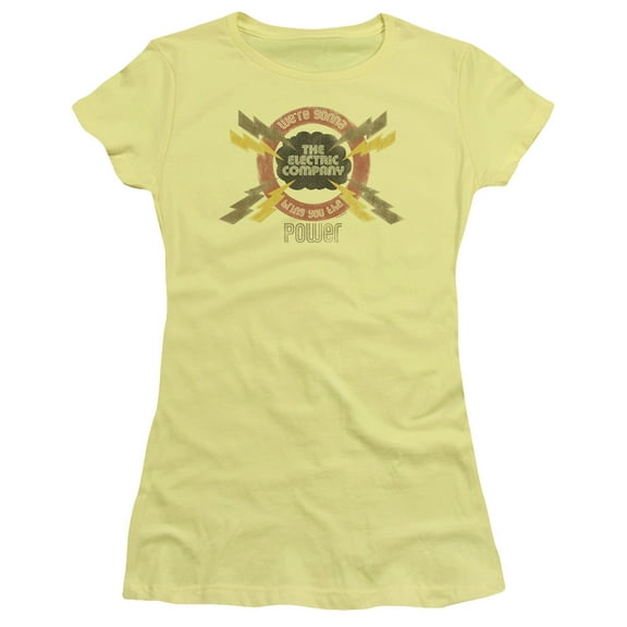Electric Company/Power S/S Junior Women's T-Shirt Sheer-Banana