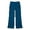 Dark Blue, variant on Girls School Uniform Pants High Stretchy Half Elastic Waist Soft Fabric Slim Flat Front Slacks for Teens