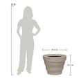thumbnail image 6 of Ecobo 19.7 inches Eco-Friendly Round Pot Planter, Dune Indoor/Outdoor use, Durable, Versatile & Lightweight, Designed by Brazilian Artisans, Contemporary All-Weather Design – White, 6 of 6