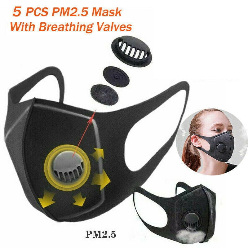 Tod 5PCS Waterproof Polyester Fiber Protective Mask With Breathing