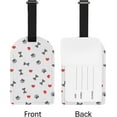 thumbnail image 5 of GZHJMY Lovely Dog Footprints and Bone Luggage Tags 1 Piece, PU Leather Travel ID Label with Privacy Name Card Cover for Travel Bag Suitcase Decoration, 5 of 6