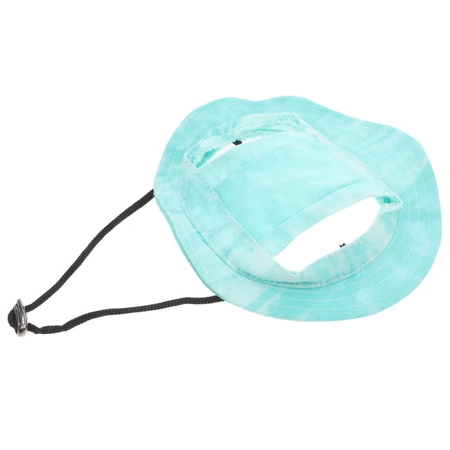 KALLORY 1Pack Cat Hats For Cats Only With Ear Holes Light Green Pet Hat With Sun Protection