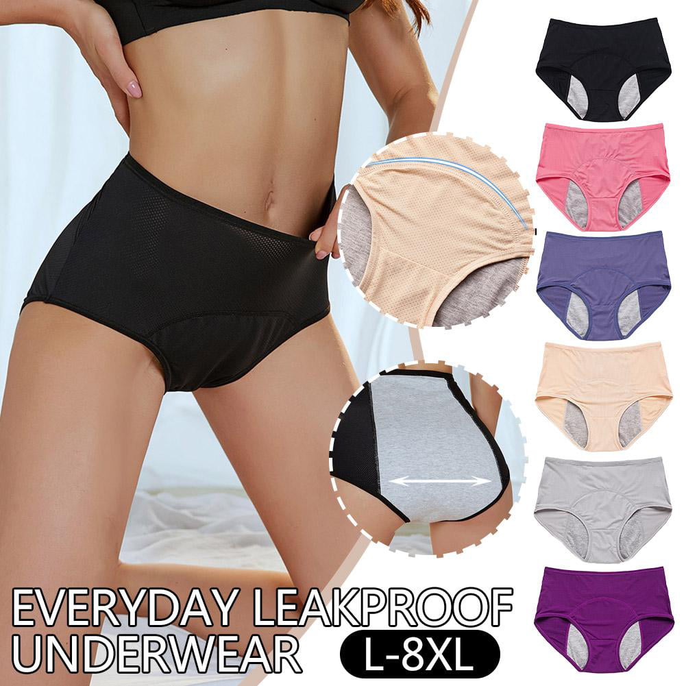Everdries Leakproof Ladies Underwear, Everdries Leakproof Panties for Over  60#S Incontinence, Everdries Leakproof High Waisted (Bundles) (C,3XL)