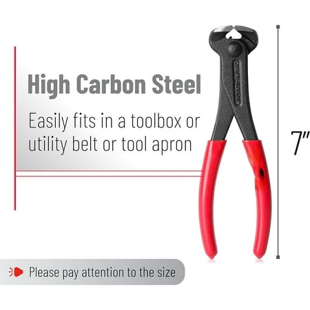 

GUANGZHFENGDA High Quality Bates Nail Puller with Ergonomic Handle for Easy Grip Durable Pliers for Precise Nail Removal - Essential Carpenter Tools for Woodworking Projects Staple Pull