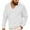 White, variant on Men's Long Sleeve Waffle Textured Pullover Sweatshirts Lapel Collar Casual Loose V-Neck Shirts Solid Basic Tops White XXXL
