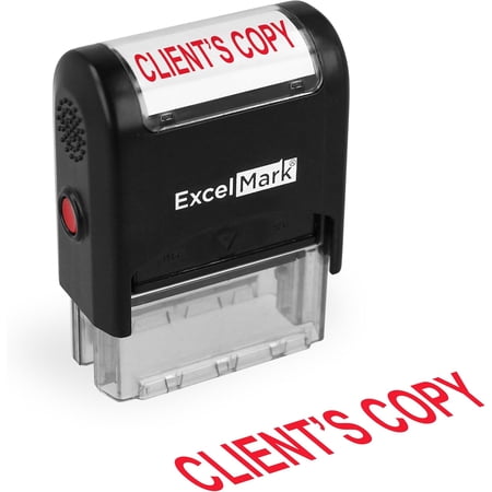 ExcelMark CLIENTS COPY Self Inking Rubber Stamp - Red Ink (A1539)