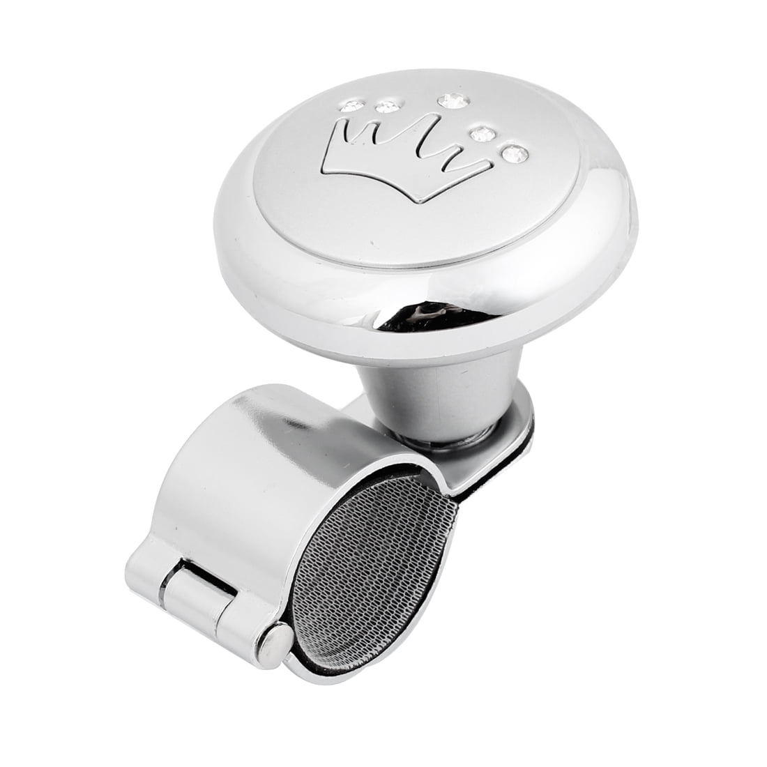 Useful Plastic Metal Power Handle Steering Wheel Knob w Crown Pattern