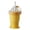 Yellow, variant on 2-in-1 Silicone Ice Maker Cup with Lid, Foldable Leakproof Ice Mold & Travel Tumbler, Portable Silicone Ice Sphere Maker for Camping, Summer Drinks, Coffee, Juice, Outdoor Use, Pink