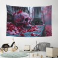 thumbnail image 6 of Gaeub Gothic Red Skull Cemetery Print Tapestry Wall Hanging(60x40 inches),Tapestry Home Decor,Wall Art for Living Room Bedroom Home Decor, 6 of 8