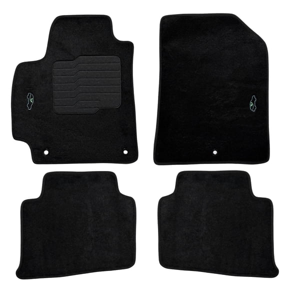 Carpet Floor Mats for 2021 to 2026 Kia Seltos, Front and Rear Set Black ecoMats
