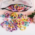 thumbnail image 3 of 100 Pcs Baby Girls Colorful Small Elastic Hair Bands Children Ponytail Holder Children Headband Rubber Band Hair Accessories, 3 of 6