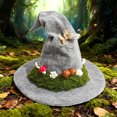 thumbnail image 4 of RUTAYY Women's Halloween Witch Hat Mushroom and Fairy Ornament Moss Wide Brim Party Hats Light Gray, 4 of 5