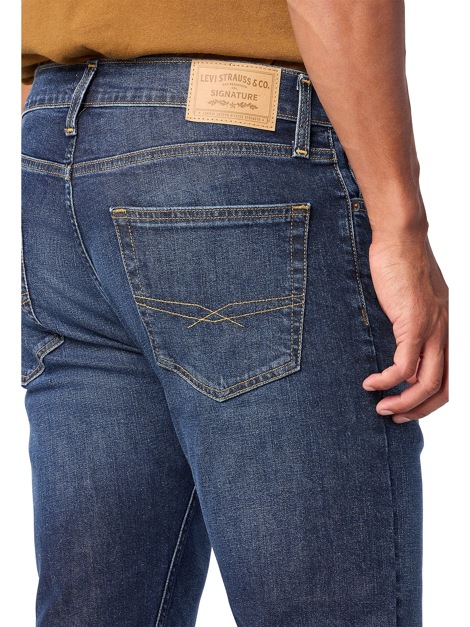 Levi Strauss Signature Men's and Big and Tall Slim Straight Fit Jeans
