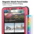 thumbnail image 6 of Case for Apple iPad Pro 11 Inch 4th 3rd 2nd 1st Gen 2022/2021/2020/2019/ for iPad Air 5th 4th Gen 10.9" Case,Hybrid Protective Pencil Holder & Shoulder Strap Kids Friendly Rotating Kickstand,Rose, 6 of 7