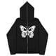 thumbnail image 1 of Sudaderas informales con mariposas Y2k oscuras europeas y americanas para hombres y mujeres, sudaderas con capucha góticas para parejas, sudadera con cremallera de gran tamaño Harajuku, 1 of 5