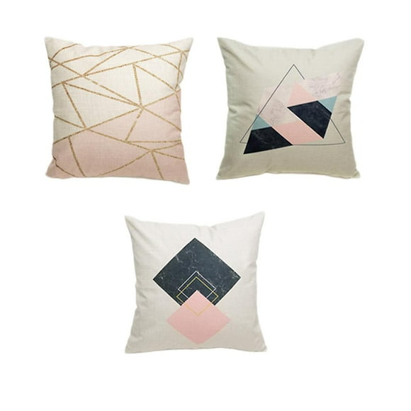 3pcs 45x45cm Cushion Cover Linen Fabric Decorative Pillowcase For Sofa Seat