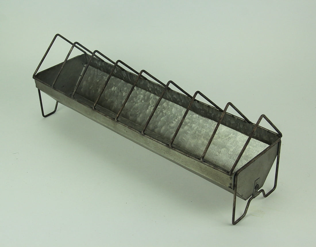 Galvanized Metal Rustic Farmhouse Chicken Feeder Planter Walmart