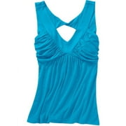Susie Rose Juniors' Plus V-Neck Cut Out Back Tank