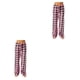 thumbnail image 2 of Pantalón largo Poliéster Mujer Sonducket Transpirable Primavera Verano Plaid Rosa L 2Conjunto, 2 of 6